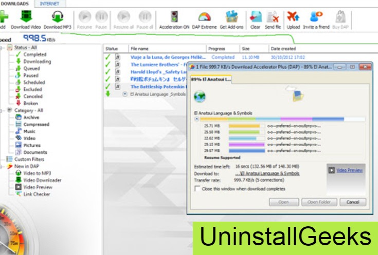 Uninstall Download Accelerator Plus