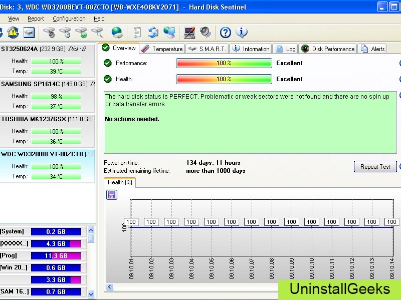 Uninstall Hard Disk Sentinel