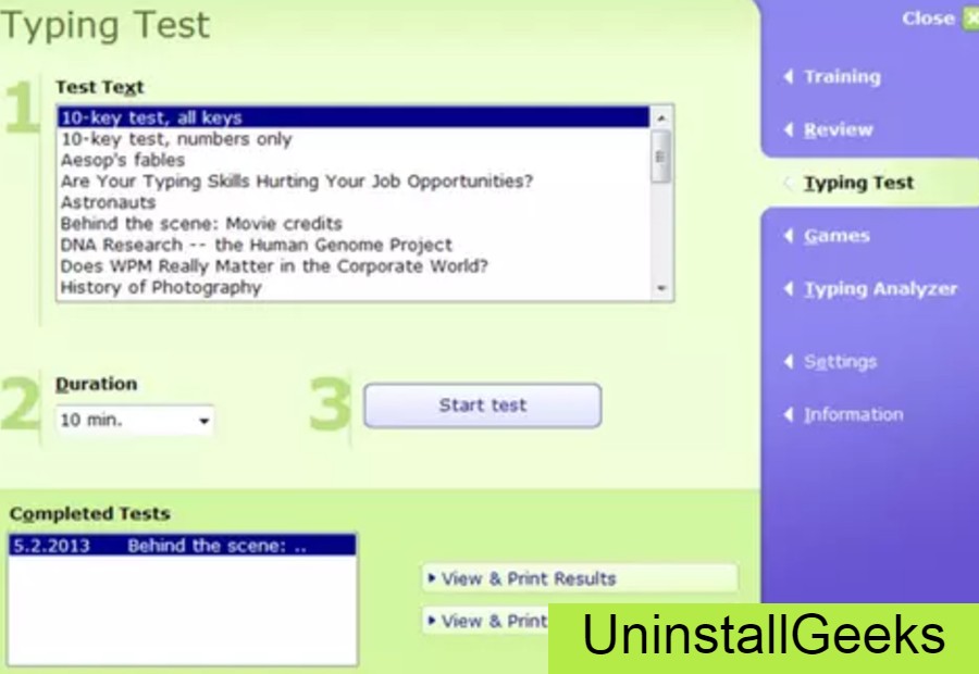 Uninstall Typing Master