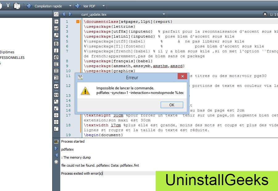 Uninstall MiKTeX
