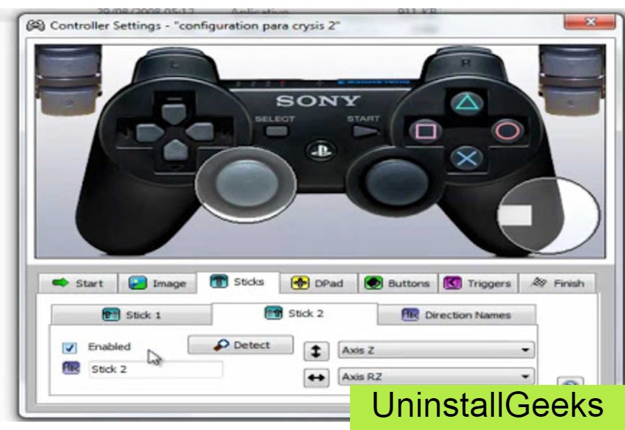 Uninstall Xpadder
