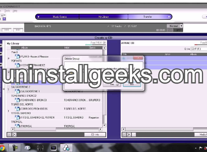 Uninstall SonicStage