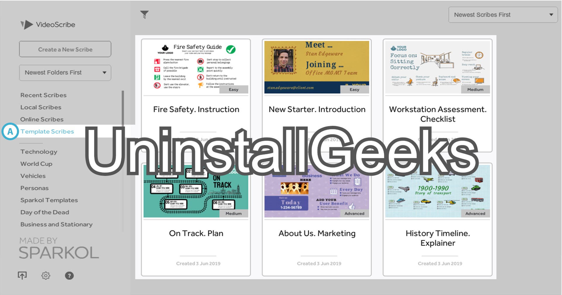 Uninstall VideoScribe