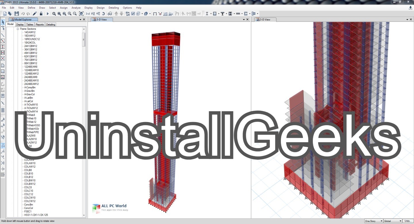Uninstall ETABS