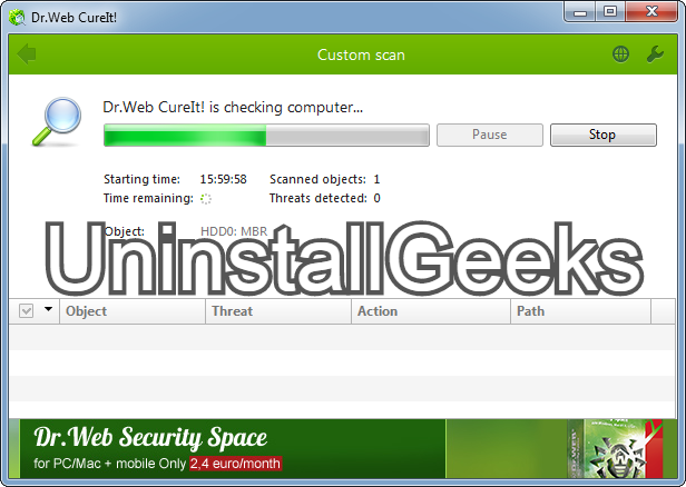 Uninstall Dr.Web Antivirus