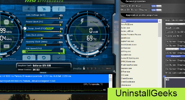 Uninstall Rivatuner