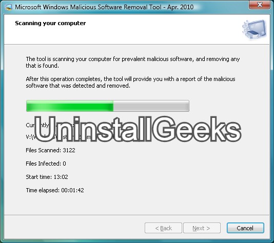 uninstall microsoft malicious software removal tool